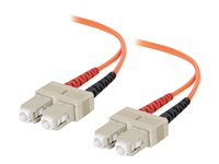 C2G SC-SC 62.5/125 OM1 Duplex Multimode PVC Fiber Optic Cable (LSZH) - patch-kabel - 20 m - orange 85454