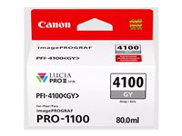 Canon PFI-4100 GY - 80 ml - grå - original - hängande låda - bläcktank - för imagePROGRAF PRO-1100 6783C001