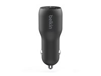 Belkin BOOST UP Dual Car Charger with PPS 37W strömadapter för bil - USB, 24 pin USB-C - 37 Watt CCB004BTBK