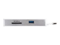 StarTech.com USB C Multiport Adapter - 4K HDMI - SD / SDHC / SDXC - Power Delivery (USB PD) - USB-C to USB Adapter - USB Type C Adapter (DKT3CHSD4GPD) - dockningsstation - USB-C - HDMI - 1GbE DKT3CHSD4GPD