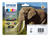 Epson 24 Multipack - 6-pack - svart, gul, cyan, magenta, ljus magenta, ljus cyan - original - bläckpatron - för Expression Photo XP-55, XP-750, XP-760, XP-850, XP-860, XP-950, XP-960, XP-970 C13T24284021