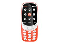 Nokia 3310 Dual SIM - varm röd (blank) - funktionstelefon - 16 MB - GSM A00028092