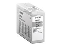 Epson T8509 - 80 ml - light light black - original - bläckpatron - för SureColor P800, P800 Designer Edition, SC-P800 C13T850900