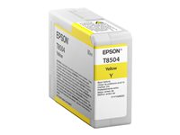 Epson T8504 - 80 ml - gul - original - bläckpatron - för SureColor P800, P800 Designer Edition, SC-P800 C13T850400