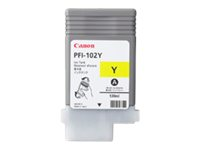 Canon PFI-102 Y - 130 ml - gul - original - bläcktank - för imagePROGRAF iPF510, iPF610, iPF650, iPF655, iPF720, iPF750, iPF755, iPF760, iPF765 0898B001