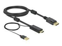 Delock kabel för video / ljud - DisplayPort / HDMI - 2 m 85964