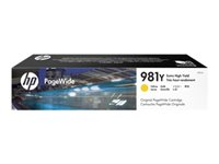 HP 981Y - 185 ml - Extra lång livslängd - gul - original - PageWide - bläckpatron - för PageWide Enterprise Color MFP 586; PageWide Managed Color E55650 L0R15A