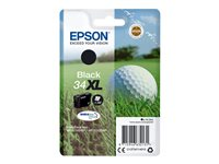 Epson 34XL - 16.3 ml - XL - svart - original - blister med RF-larm/akustiskt larm - bläckpatron - för WorkForce Pro WF-3720DWF, WF-3725DWF C13T34714020