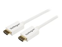 StarTech.com 1m 3 ft White CL3 In-wall High Speed HDMI Cable - Ultra HD 4k x 2k HDMI Cable - HDMI to HDMI M/M - Audio/Video, Gold-Plated (HD3MM1MW) - HDMI-kabel - 1 m HD3MM1MW
