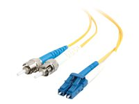 C2G LC-ST 9/125 OS1 Duplex Singlemode PVC Fiber Optic Cable (LSZH) - patch-kabel - 2 m - gul 85596