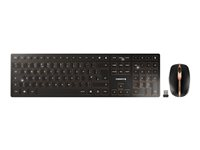 CHERRY DW 9100 SLIM - sats med tangentbord och mus - QWERTY - USA med eurosymbol - svart/brons Inmatningsenhet JD-9100EU-2