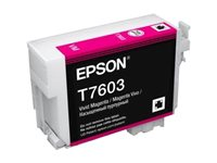 Epson T7603 - 26 ml - intensiv magenta - original - blister - bläckpatron - för SureColor P600, SC-P600 C13T76034010