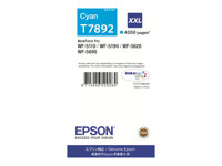 Epson T7892 - 34.2 ml - XXL-storlek - cyan - original - bläckpatron - för WorkForce Pro WF-5110DW, WF-5190DW, WF-5190DW BAM, WF-5620DWF, WF-5690DWF, WF-5690DWF BAM C13T789240