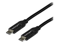 StarTech.com USB-C till USB-C-kabel med 5A PD - M/M - 2 m - USB 2.0 - USB-IF-certifierad - USB typ C-kabel - 24 pin USB-C till 24 pin USB-C - 2 m USB2C5C2M