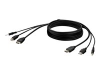 Belkin Secure KVM Combo Cable - video/USB/ljud-kabel - TAA-kompatibel - 1.83 m F1DN1CCBL-HH6T