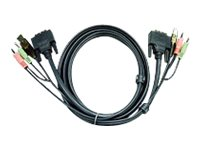 ATEN 2L-7D02UD - video/USB/ljud-kabel - 1.8 m 2L-7D02UD