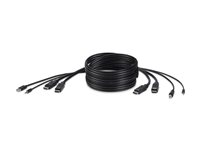Belkin Secure KVM Combo Cable - kabel för tangentbord/mus/video/ljud - TAA-kompatibel - 3.04 m F1D9020B10T