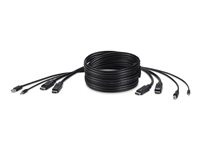 Belkin Secure KVM Combo Cable - kabel för tangentbord/mus/video/ljud - TAA-kompatibel - 1.83 m F1D9020B06T