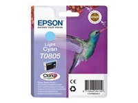 Epson T0805 - 7.4 ml - ljus cyan - original - blister - bläckpatron - för Stylus Photo P50, PX650, PX660, PX700, PX710, PX720, PX730, PX800, PX810, PX820, PX830 C13T08054011