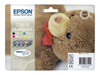 Epson Multipack T0615 - 4-pack - 32 ml - svart, gul, cyan, magenta - original - blister med RF-larm/akustiskt larm - bläckpatron - för Stylus D68, D88, DX3800, DX3850, DX4200, DX4250, DX4800, DX4850 C13T06154020