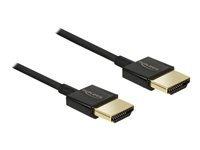 Delock Slim Premium - HDMI-kabel med Ethernet - 2 m 84773