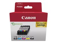 Canon PGI-570/CLI-571 PGBK/BK/C/M/Y Multi Pack - 5-pack - svart, gul, cyan, magenta, svartfärgad - original - box - bläcktank - för PIXMA TS5051, TS5053, TS5055, TS6050, TS6051, TS6052, TS8051, TS8052, TS9050, TS9055 0372C006