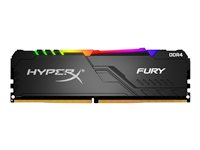 HyperX FURY RGB - DDR4 - sats - 64 GB: 4 x 16 GB - DIMM 288-pin - 3200 MHz / PC4-25600 - ej buffrad HX432C16FB4AK4/64