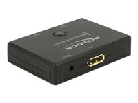 DeLock Displayport 2 - 1 Switch bidirectional 4K 60 Hz - omkopplare för video - 2 portar 18750