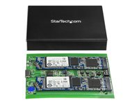 StarTech.com Hårddiskkabinett med dubbla fack för M.2 SATA SSD-enheter - USB 3.1 (10 Gbps) - RAID - flashlagringsarray SM22BU31C3R