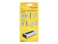 Delock Switch DVI 2 port manual bidirectional - skärmströmbrytare - 2 portar 87664