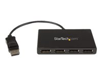 StarTech.com 4-ports multi-bildskärmsadapter - DisplayPort 1.2 MST-hubb - 4x 1080p - DisplayPort video-splitter för utökat skrivbordsläge endast på Windows-datorer - DP till fyra DP-skärmar - linjedelare för video - 4 portar MSTDP124DP