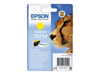 Epson T0714 - 5.5 ml - gul - original - bläckpatron - för Stylus DX9400, SX115, SX210, SX215, SX218, SX415, SX515, SX610; Stylus Office BX310, BX610 C13T07144012