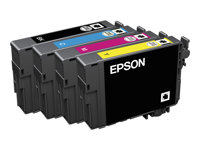 Epson 18XL Multipack - 4-pack - XL - svart, gul, cyan, magenta - original - blister med RF-larm - bläckpatron - för Expression Home XP-212, 215, 225, 312, 315, 322, 325, 412, 415, 422, 425 C13T18164022