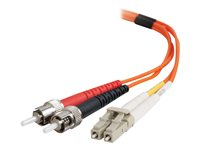 C2G LC-ST 50/125 OM2 Duplex Multimode PVC Fiber Optic Cable (LSZH) - nätverkskabel - 10 m - orange 85497