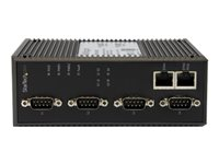 StarTech.com 4 Port Industrial RS-232 / 422 / 485 Serial to IP Ethernet Device Server - PoE-Powered - 2x 10/100Mbps Ports - Serial over IP (NETRS42348PD) - enhetsserver NETRS42348PD