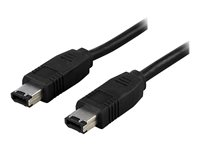 DELTACO - IEEE 1394-kabel - 6 pin FireWire till 6 pin FireWire - 2 m FW-2