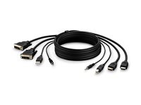 Belkin Secure KVM Combo Cable - video/USB/ljud-kabel - TAA-kompatibel - 1.83 m F1DN2CCBL-DH6T
