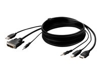 Belkin Secure KVM Combo Cable - video/USB/ljud-kabel - TAA-kompatibel - 1.83 m F1DN1VCBL-DH6T