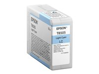 Epson T8505 - 80 ml - ljus cyan - original - bläckpatron - för SureColor P800, P800 Designer Edition, SC-P800 C13T850500