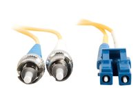 C2G LC-ST 9/125 OS1 Duplex Singlemode PVC Fiber Optic Cable (LSZH) - patch-kabel - 3 m - gul 85597
