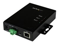 StarTech.com Seriell-till-IP Ethernet-enhetsserver med 2 portar - RS232 - metall och monterbar - enhetsserver NETRS2322P