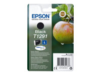 Epson T1291 - 11.2 ml - L-storlek - svart - original - blister - bläckpatron - för Stylus SX230, SX235, SX430, SX438; WorkForce WF-3010, 3520, 3530, 3540, 7015, 7515, 7525 C13T12914012