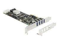 DeLock PCI Express Card > 4 x external USB 3.0 Quad Channel - USB-adapter - PCIe 2.0 x4 - USB 3.0 x 4 89365