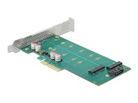 Delock - kontrollerkort - M.2 Card / SATA 6Gb/s - SATA 6Gb/s, PCIe 4.0 x4 89047