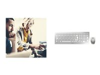 CHERRY DW 8000 - sats med tangentbord och mus - USA med eurosymbol - vit, silver Inmatningsenhet JD-0310EU