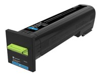 Lexmark - Cyan - original - tonerkassett LCCP, LRP - för Lexmark CS820, CX820, CX825, CX860 72K20C0