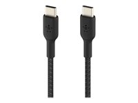 Belkin BOOST CHARGE - USB typ C-kabel - 24 pin USB-C till 24 pin USB-C - 2 m CAB004BT2MBK