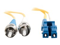 C2G LC-ST 9/125 OS1 Duplex Singlemode PVC Fiber Optic Cable (LSZH) - patch-kabel - 1 m - gul 85595