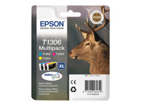 Epson T1306 Multipack - 3-pack - 30.3 ml - XL - gul, cyan, magenta - original - blister med RF-larm/akustiskt larm - bläckpatron - för Stylus Office BX630, BX635, BX935; WorkForce WF-3010, 3520, 3530, 3540, 7015, 7515, 7525 C13T13064022