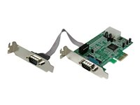 StarTech.com Native lågprofils RS232 PCI express seriellt-kort med 2 portar och 16550 UART - seriell adapter - PCIe - RS-232 x 2 PEX2S553LP